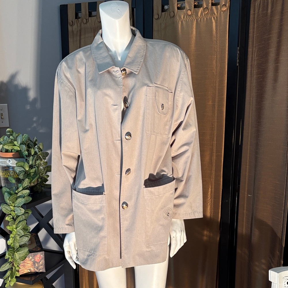 Women’s Polyester/Cotton Blend Beige Jacket